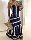 cheap Maxi Dresses-Women&#039;s Strap Dress Maxi long Dress Blue Red Rainbow Sleeveless Geometric Print Boho S M L XL XXL 3XL 4XL 5XL