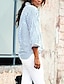economico Tops &amp; Blouses-Camicia Per donna Essenziale Collage, A strisce Blu e bianco Blu