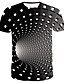 baratos Tank Tops-Homens Camiseta Camisa Social Gráfico 3D impressão Decote Redondo Casual Diário Manga Curta Blusas Roupa de rua Punk e gótico Azul Preto Roxo / Verão
