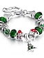 abordables Animaux-Chaînes Bracelets Femme Géométrique Arbre de Noël Mode Bracelet Bijoux Vert de Trèfle Forme Géométrique pour Quotidien Travail