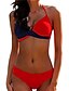 preiswerte Bikini-Damen Bikinis Bademode Badeanzug - Solide S M L Schwarz Blau Rote Gelb Fuchsia