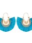 cheap Earrings-Women&#039;s Drop Earrings Hoop Earrings Earrings Tassel Fringe Joy Blessed Earrings Jewelry Navy / Light Coffee / Beige / White For Holiday Prom Club Bar Festival
