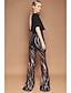 cheap Bottoms-Women&#039;s Basic Wide Leg Pants - Multi Color Sequins High Waist Rainbow S M L