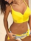 cheap Tankini-Women&#039;s Tankini Swimsuit Halter Swimwear Bathing Suits Blue Red Yellow