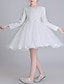 baratos Vestidos para Meninas-Infantil Pouco Vestido Para Meninas Cor Sólida Azul Rosa Branco Vestidos
