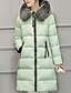 cheap Down&amp; Parkas-Women&#039;s Padded Solid Colored Polyester Black / Green / Light Green M / L / XL