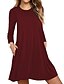 cheap Casual Dresses-Women&#039;s A Line Dress Short Mini Dress Black Purple Wine Army Green Gray Royal Blue Long Sleeve Solid Colored Spring &amp; Summer Round Neck Hot 2021 S M L XL XXL