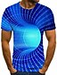 billige T-shirts og tanktops til mænd-Herre T-shirt Grafisk 3D Print 3D Rund hals Gul Lyserød Rød Blå Lilla 3D-udskrivning Plusstørrelser Daglig Kortærmet Tøj Basale