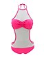 cheap One-Pieces-Women&#039;s One Piece Swimsuit Lace Black Blushing Pink Swimwear Halter Bathing Suits