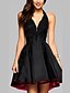 cheap Elegant Dresses-Women&#039;s Sheath Dress Black Sleeveless Patchwork Backless Pleated Lace Spring Summer Halter Neck Vintage Streetwear Backless S M L XL