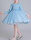 cheap Girls&#039; Dresses-Kids Little Dress Girls&#039; Solid Colored Blue Blushing Pink White Dresses