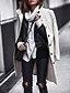 cheap Coats &amp; Trench Coats-Women&#039;s Stand Collar Fall &amp; Winter Coat Long Solid Colored Daily White S M L