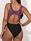 cheap One-Pieces-Women&#039;s Basic Fuchsia Triangle Cheeky Tie Side One-piece Swimwear Swimsuit - Floral Lace up Print S M L Fuchsia
