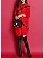 cheap Midi Dresses-Women&#039;s Plus Size Sweater Dress - 3/4 Length Sleeve Striped Street chic Daily Wear Black Red M L XL XXL XXXL XXXXL XXXXXL