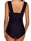 cheap One-Pieces-Women&#039;s Swimwear One Piece EU / US Size Swimsuit Solid Colored Black Bandeau Bathing Suits Basic