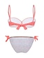 cheap Bikini-Women&#039;s Swimwear Bikini Swimsuit Color Block Geometric Pink Light Green Swimwear Underwire Bathing Suits