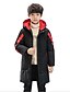 cheap Boys&#039; Jackets &amp; Coats-Kids Boys&#039; Down &amp; Cotton Padded Solid Colored Basic Black Red Green