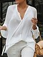 abordables T-shirts-T-shirt Femme Couleur Pleine Taille EU / US Col Rond Manches Longues du quotidien Standard Polyester
