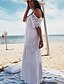 abordables Cover-Ups-Mujer Bañadores Tapadera Normal Traje de baño Color sólido Blanco Trajes de baño