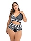 cheap Plus Size Swimwear-Women&#039;s Swimwear Bikini Normal Swimsuit Color Block Black Bathing Suits