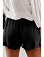 abordables Bottoms-Mujer Básico Bermudas Clásico Pantalones Microelástico Color sólido Lino Alta cintura Verde Trébol Negro Caqui S M L XL