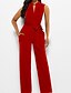 cheap Jumpsuits &amp; Rompers-Women&#039;s Basic Green Black Red Slim Jumpsuit Solid Colored