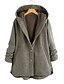 cheap Coats &amp; Trench Coats-Women&#039;s Striped Winter Coat Regular Daily Long Sleeve Cotton Coat Tops Black