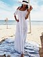 cheap Cover-Ups-Women&#039;s Swimwear Cover Up Normal Swimsuit Solid Colored White Bathing Suits