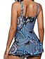 abordables Tankini-Mujer Bañadores Bikini Traje de baño Geométrico Azul Piscina Bañadores Trajes de baño