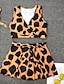 cheap Tankini-Women&#039;s Bikini Swimsuit Geometric Orange Swimwear Bathing Suits
