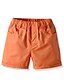 preiswerte Hosen für Jungen-Kinder Jungen Kindertag Kurze Hose Leicht Grün Khaki Orange Einfarbig Baumwolle Grundlegend Strassenmode