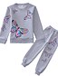 cheap Girls&#039; Clothing Sets-Kids Girls&#039; Clothing Set Long Sleeve 2 Pieces Gray Pink Geometric School Sports Indoor Basic Cute Sweet Sports 3-12 Years / Fall / Spring