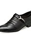 abordables Zapatos de hombre-Hombre Zapatos de taco bajo y Slip-On Zapatos formales Zapatos De Vestir Negocios Casual Diario Oficina y carrera Cuero Sintético Botines / Hasta el Tobillo Morrón Oscuro Negro Primavera verano Otoño