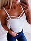 cheap Tank Tops-Women&#039;s Camisole Solid Colored Strap Tops White Black