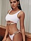 cheap Tankini-Women&#039;s Swimwear Tankini Swimsuit White Plus Size Swimwear Bathing Suits