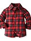 cheap Boys&#039; Tees &amp; Blouses-Kids Toddler Boys&#039; T shirt Shirt Long Sleeve Color Block Red Children Tops Summer Basic Streetwear Children&#039;s Day