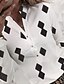billige Tops &amp; Blouses-Dame Bluse Skjorte Blomstret Geometrisk Blomsternål i krystall Langermet V-hals Topper Grunnleggende topp Hvit Svart Rød