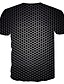 preiswerte Tank Tops-Herren T-Shirt Hemd Grafik Geometrisch 3D Rundhalsausschnitt Übergröße Täglich Wochenende Kurzarm Oberteile Grundlegend Schwarz Purpur Hellgrün