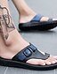 cheap Men&#039;s Shoes-Men&#039;s Sandals Comfort Shoes Casual Daily Outdoor Walking Shoes PU Non-slipping Wear Proof Black Black / Blue Summer