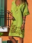 cheap Casual Dresses-Women&#039;s Shift Dress Short Mini Dress Green Blue Red Yellow Short Sleeve Solid Colored V Neck Elegant Slim S M L XL XXL 3XL