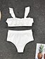 cheap Tankini-Women&#039;s Swimwear Tankini Swimsuit White Plus Size Swimwear Bathing Suits