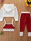 cheap Girls&#039; Clothing Sets-Toddler Girls&#039; Clothing Set Children&#039;s Day Long Sleeve White Solid Colored Casual Cotton Regular Basic