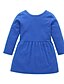 abordables Vestidos de Niña-Niños Chica Vestido Floral Azul Real