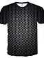 billige Tank Tops-Herre T skjorte Skjorte Grafisk Geometrisk 3D Rund hals Store størrelser Daglig Helg Kortermet Topper Grunnleggende Svart Lilla Lysegrønn