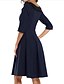 cheap Elegant Dresses-Women&#039;s Sheath Dress Short Mini Dress Wine Navy Blue Half Sleeve Solid Color V Neck S M L XL XXL