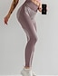 abordables Sport Athlétisme-Femme Basique Legging Bloc de Couleur Imprimé Taille médiale Noir Violet Vert S M L