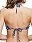 abordables Bikini-Mujer Parte superior del bikini Traje de baño Geométrico Bañadores Trajes de baño Azul Piscina / Sujetador sin Acolchado