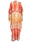 cheap Boho Dresses-Women&#039;s A Line Dress Red Half Sleeve Geometric Summer V Neck One-Size