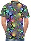cheap Men&#039;s Socks-Men&#039;s T shirt Graphic Abstract Print Short Sleeve Daily Tops Round Neck Silver / Summer
