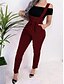 cheap Jumpsuits &amp; Rompers-Women&#039;s Basic Wine Khaki Green Jumpsuit Solid Colored